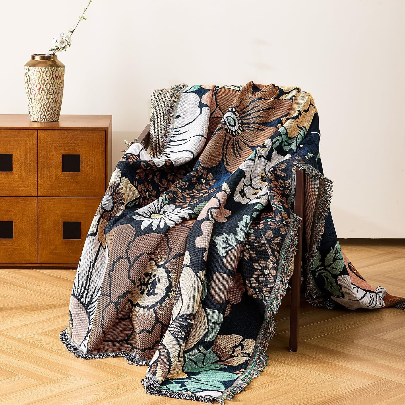 Coperta Reversibile in Cotone Intrecciato per Divano Letto e Arredo Casa 23