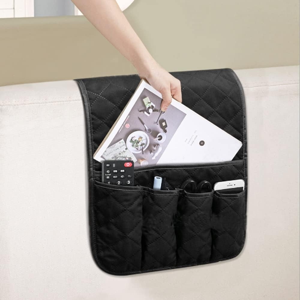 Organizer da Bracciolo per Divano con Tasche Multifunzione Antiscivolo per Telecomando Tablet Libri e