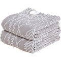 Coperta Double Face in Mussola di Cotone 150 ¡Á 200 cm per Divani Poltrone e Letti Gri