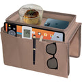 Supporto Laterale per Divano con Vassoio Integrato e Tasche Porta Accessori C