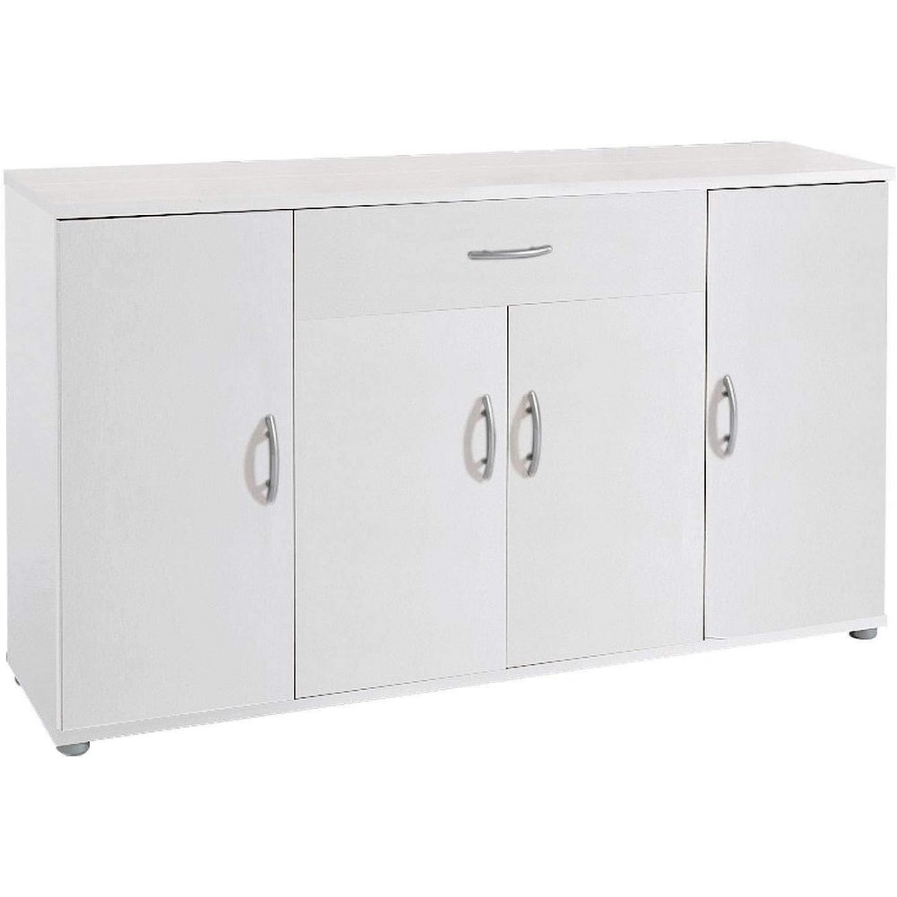 Com¨° Moderno con Ante in Legno Laminato Bianco 118 x